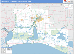 Lake Charles Metro Area Digital Map Basic Style